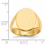 14k 14.0x17.5mm Closed Back Mens Signet Ring RS127