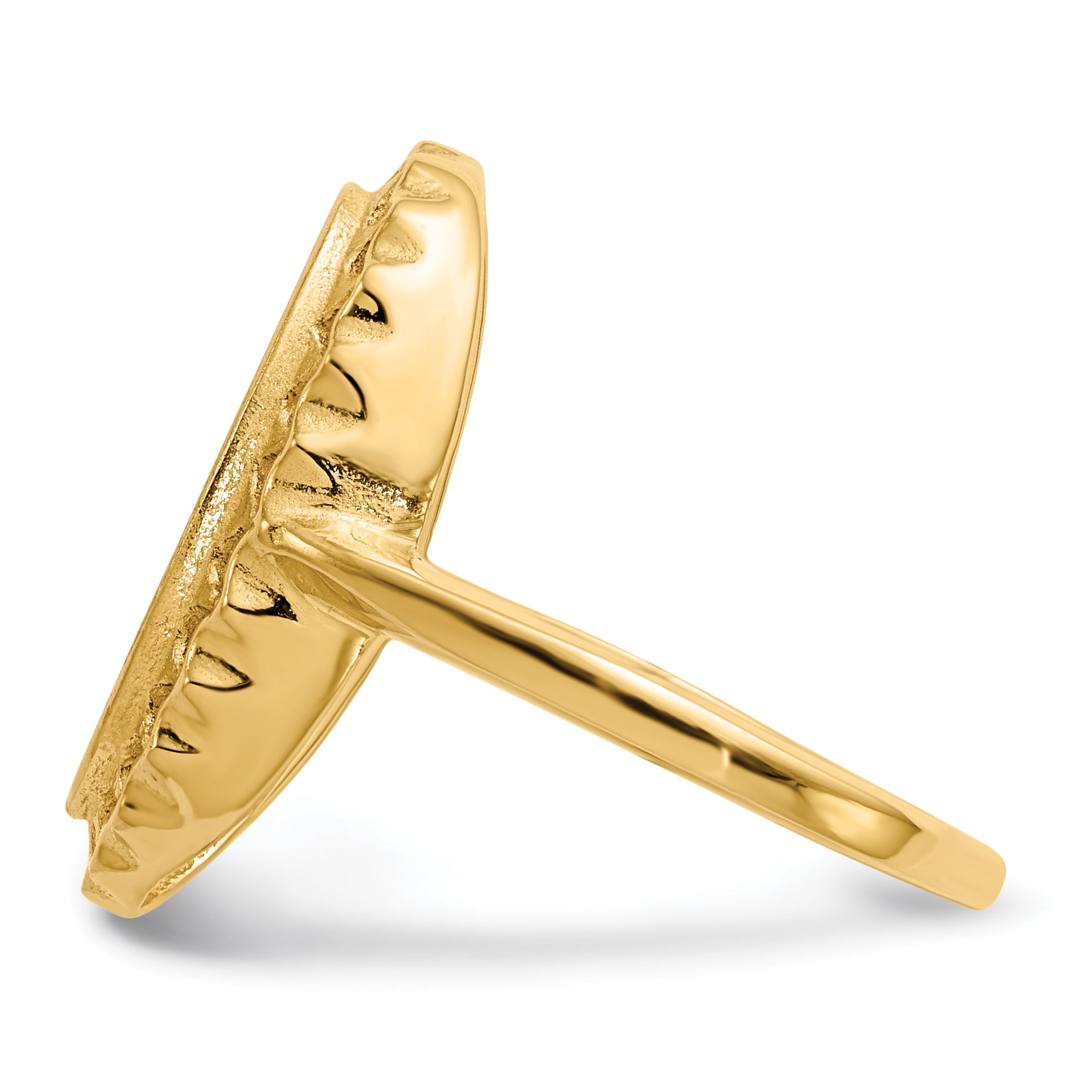 14k 9.5x16.5mm Open Back Signet Ring RS204