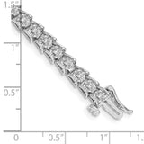 14k White Gold Complete 5/8 carat Diamond Illusion Setting 7 inch Tennis Bracelet BM4654