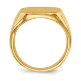 14k 15.0x17.0mm Octagon Closed Back Mens Signet Ring RS334