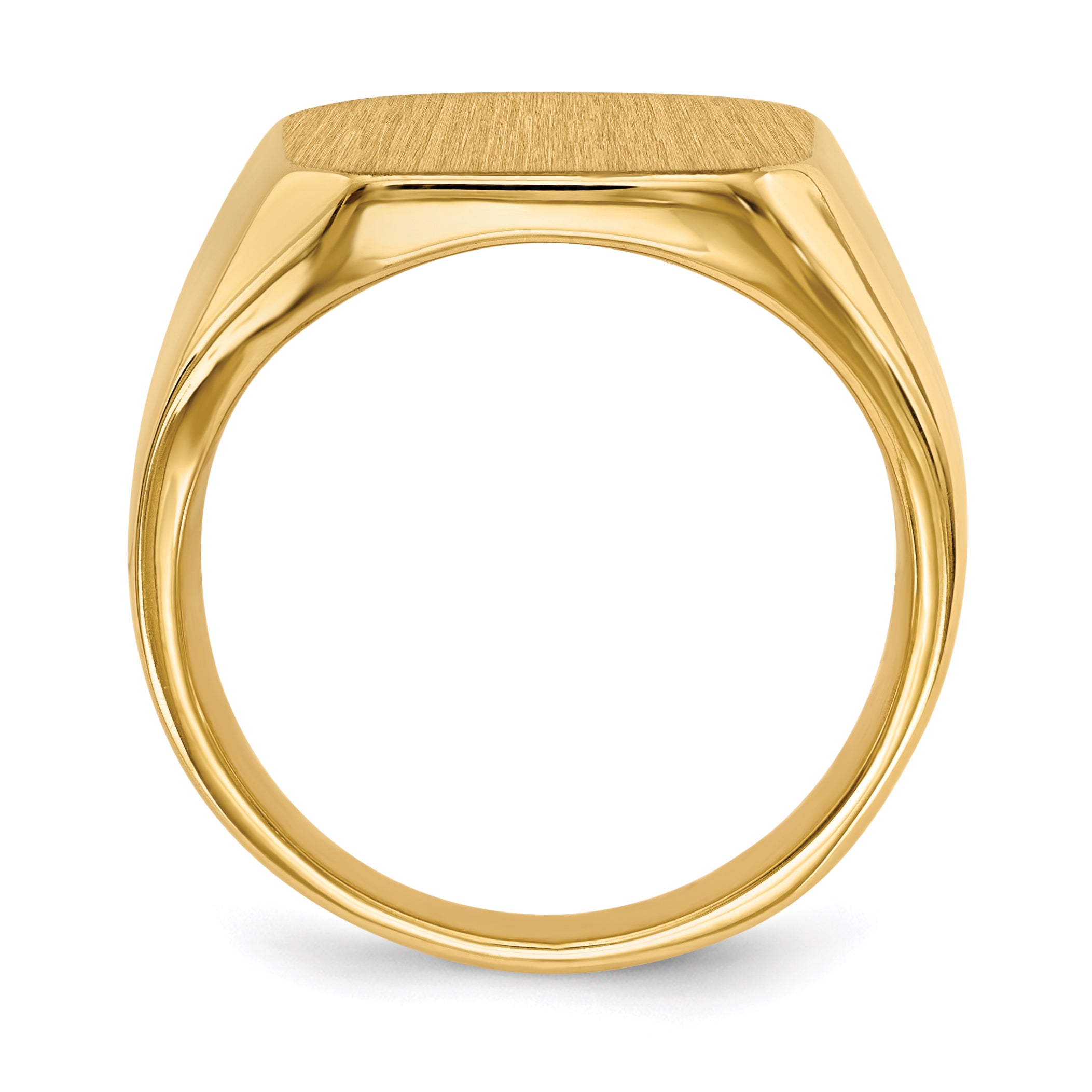 14k 15.0x17.0mm Octagon Closed Back Mens Signet Ring RS334