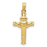 14k Claddagh Cross Charm C3838