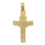 14k Claddagh Cross Charm C3838