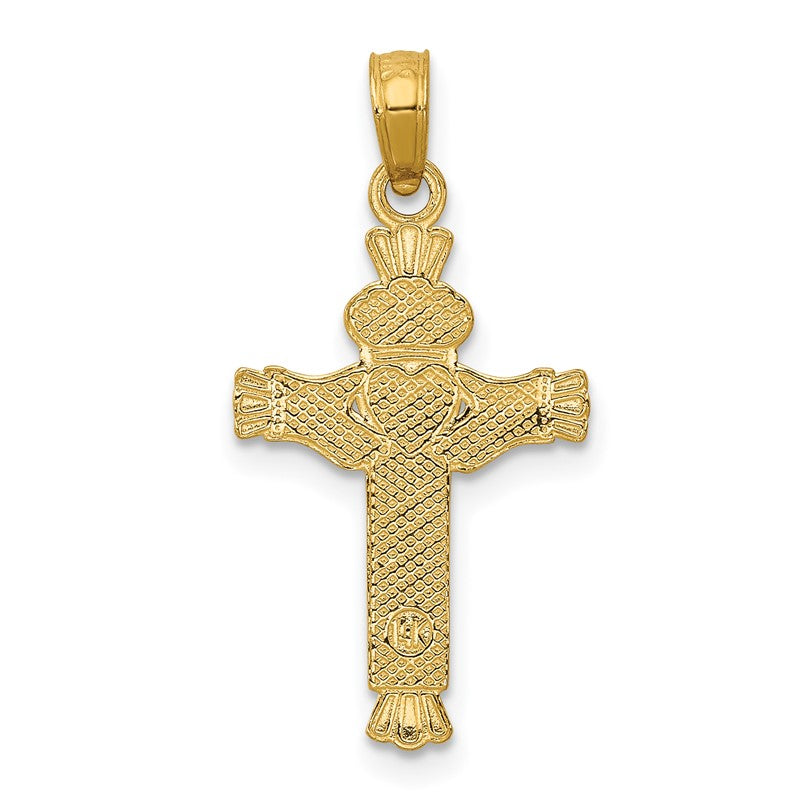 14k Claddagh Cross Charm C3838