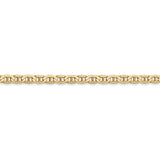 14K 10 inch 3mm Concave Anchor with Lobster Clasp Chain CCA080