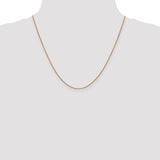 14K Rose Gold 10 inch .9mm Box Link with Lobster Clasp Chain Anklet RSC2