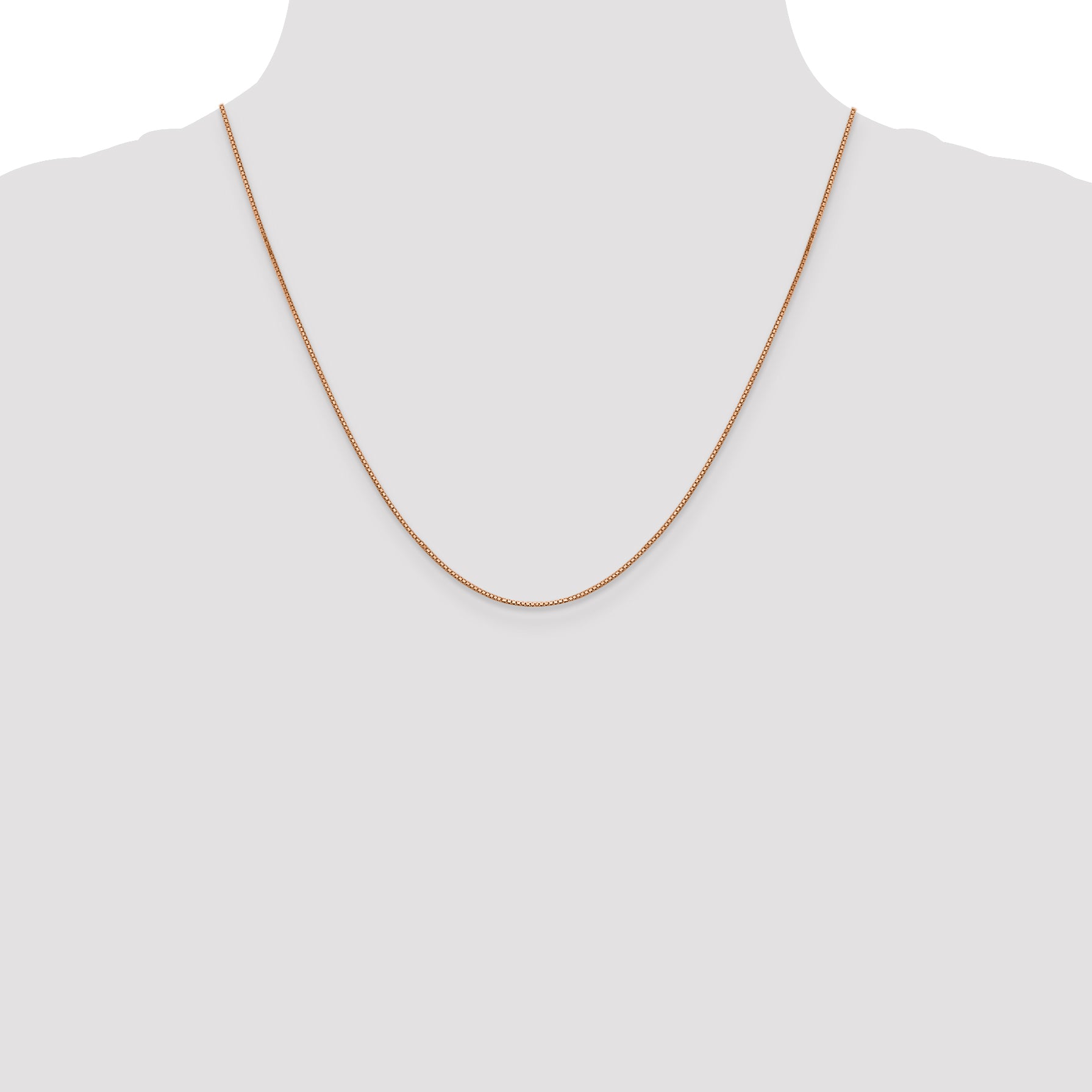 14K Rose Gold 10 inch .9mm Box Link with Lobster Clasp Chain Anklet RSC2