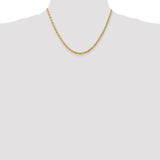 14K 26 Inch 3.35mm Diamond-cut Quadruple Rope Lobster Clasp Chain QTR025