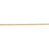 14K 10 inch 1.2mm Diamond-cut Beaded with Lobter Clasp Anklet PEN247