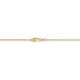 14K 10 inch 1.2mm Diamond-cut Beaded with Lobter Clasp Anklet PEN247