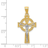 14k Two-tone Iona Crucifix Pendant K2192