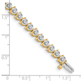 14k Complete 8.5 carat Round AA Diamond 3-prong 7 inch Tennis Bracelet X2843AA
