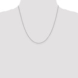 14K White Gold 14 inch .7mm Box with Lobster Clasp Chain WLB050L