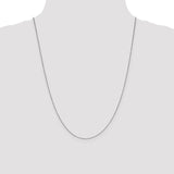 14K White Gold 14 inch .7mm Box with Lobster Clasp Chain WLB050L