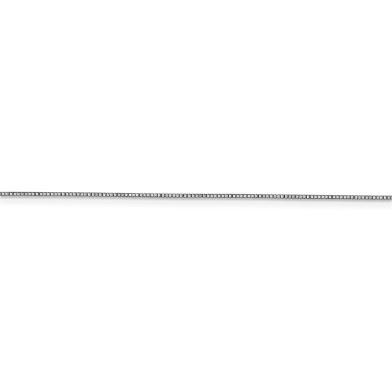 14K White Gold 14 inch .7mm Box with Lobster Clasp Chain WLB050L