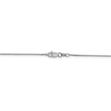 14K White Gold 14 inch .7mm Box with Lobster Clasp Chain WLB050L