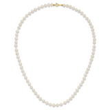 14k 4-5mm White Semi-Round Freshwater Cultured Pearl 12 inch Necklace XF451