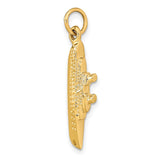 14k Solid Polished 3-D Cruise Ship Charm D1361