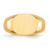 14k 12.5x9.5mm Closed Back Signet Ring RS252