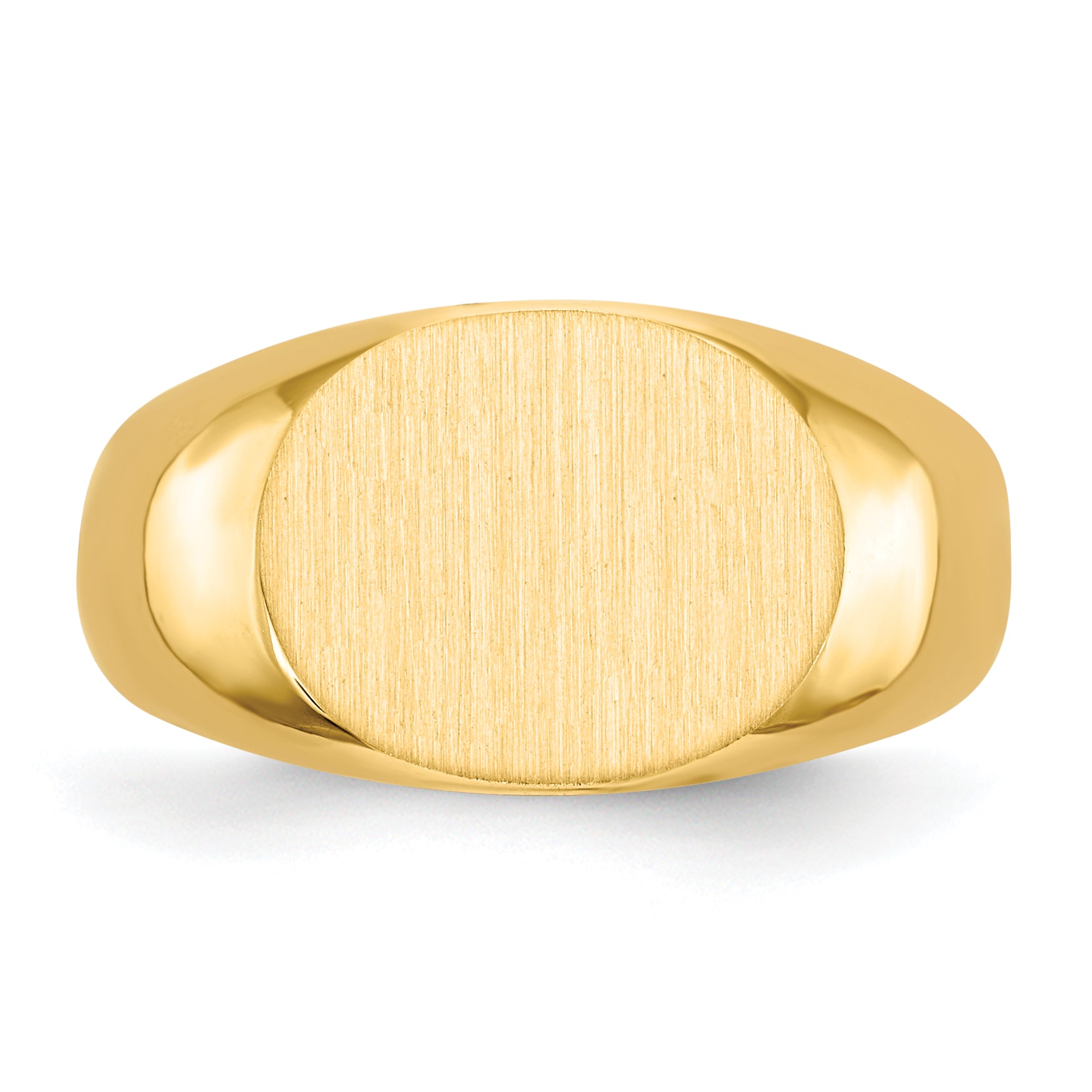 14k 12.5x9.5mm Closed Back Signet Ring RS252