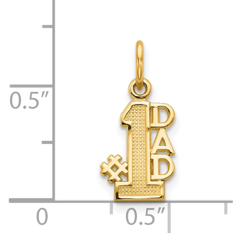 14k #1 DAD Charm C391