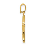 14k Polished Cross Pendant XR1418