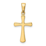 14k Polished Cross Pendant XR1418