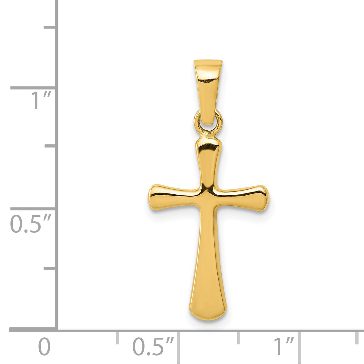 14k Polished Cross Pendant XR1418