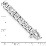14k White Gold Complete 5.1 carat Round VS Diamond 4-prong 7 inch Tennis Bracelet X2164WVS
