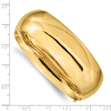 14k 13/16 High Polished 20.00mm Hinged Oval Bangle Bracelet HP13/16