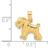 14k Schnauzer Dog Pendant C3509
