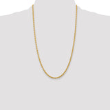 14K 26 Inch 3.35mm Diamond-cut Quadruple Rope Lobster Clasp Chain QTR025