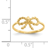14k Polished Bow Ring K5776