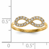 14k CZ Infinity Symbol Ring R610