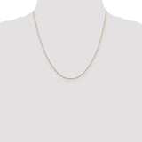 14K 14 inch .8mm Diamond-cut Cable with Lobster Clasp Chain PEN41L