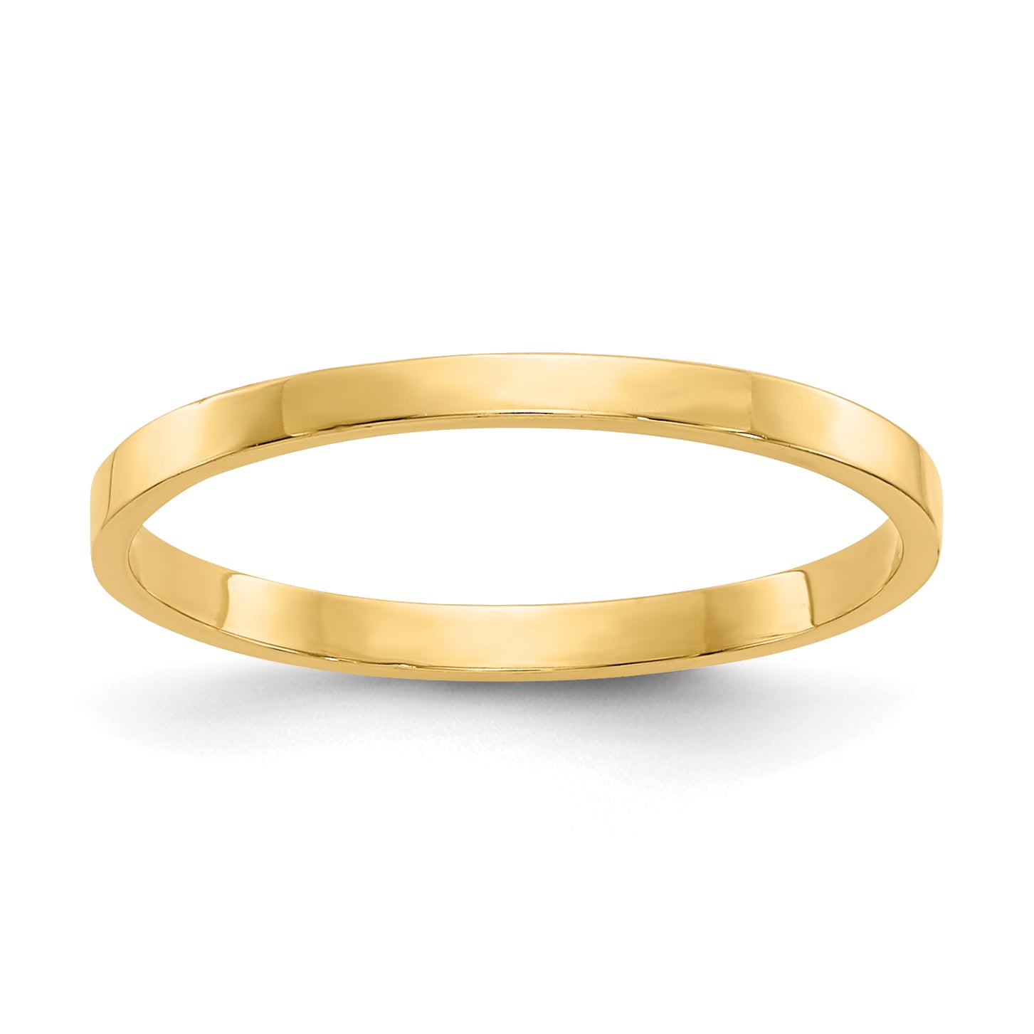 14K High Polished 1mm Flat Band Size 3 Baby / Childs Ring R535