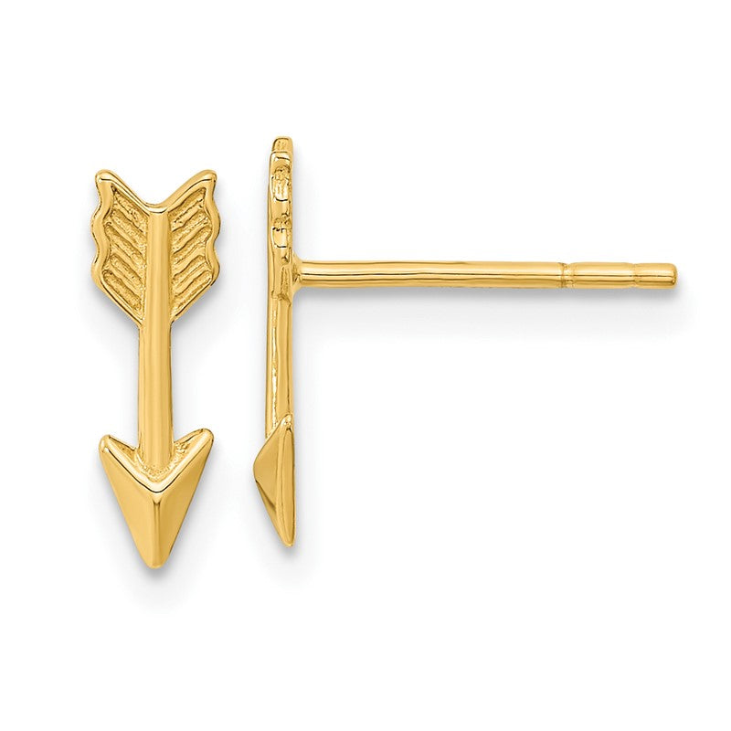 14k Polished Arrow Post Earrings TC1006