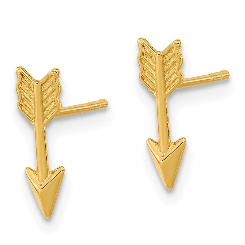 14k Polished Arrow Post Earrings TC1006