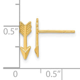 14k Polished Arrow Post Earrings TC1006