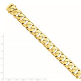 14K 20 inch 15.4mm Hand Polished Rounded Curb Link with Box Catch Clasp Chain LK471