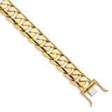 14K 20 inch 15.4mm Hand Polished Rounded Curb Link with Box Catch Clasp Chain LK471