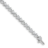 14k White Gold Complete 10.2 carat Round AA Diamond 3-prong 7 inch Tennis Bracelet X2844WAA