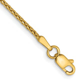 14K 10 inch 1.5mm Diamond-cut Parisian Wheat with Lobster Clasp Anklet PEN276