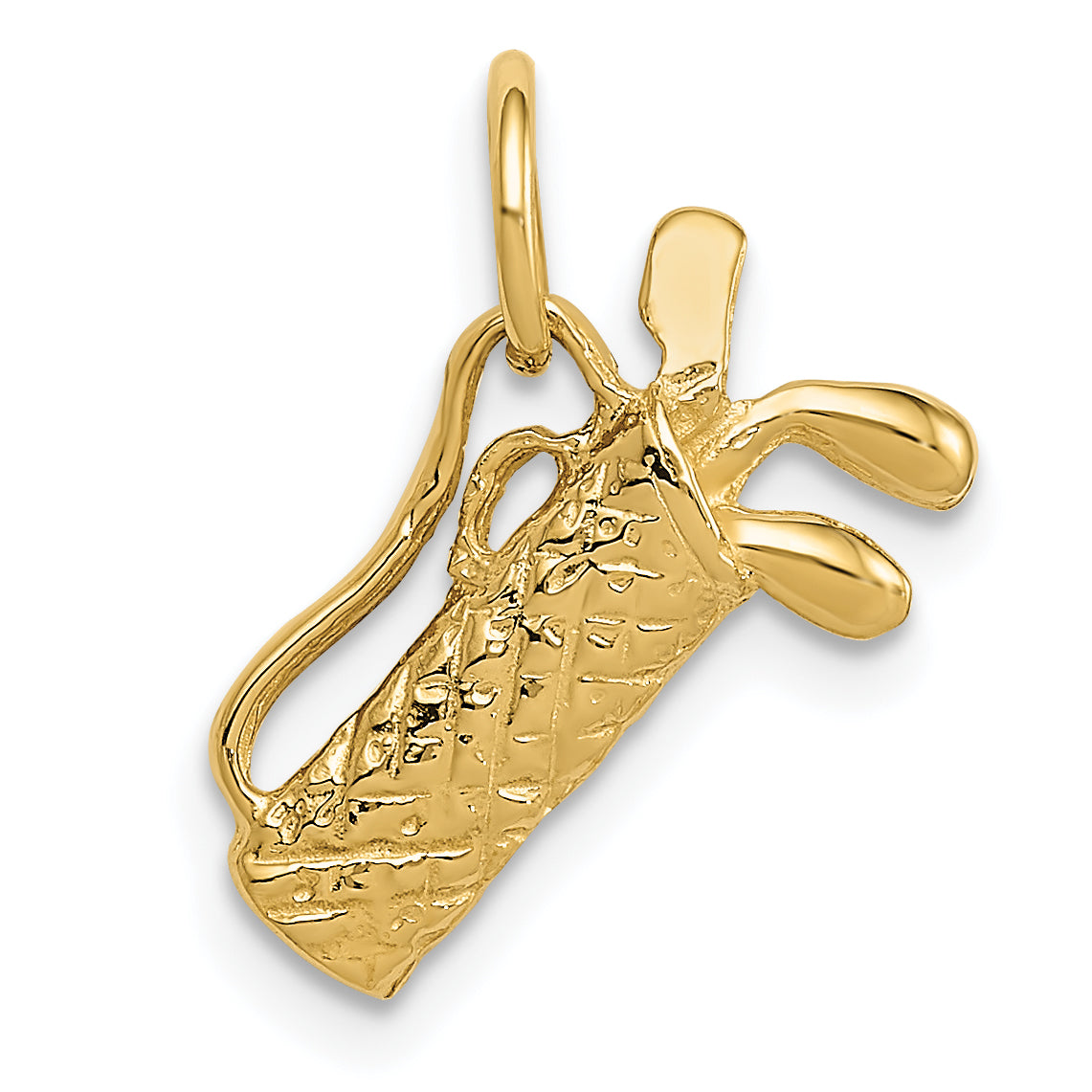 14k 3-D Golf Bag Charm A7107