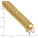 14k Polished 12.5mm Mesh 7.25 inch Bracelet SF597