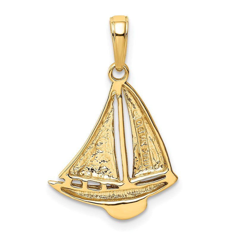 14k Sailboat Pendant K3094