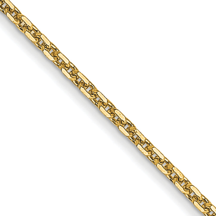 14K 14 inch .95mm Diamond-cut Cable with Lobster Clasp Chain PEN17