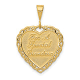 14k Reversible FOR A SPECIAL GRANDMA / SO MANY HEARTS Pendant C1707