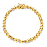 14k Faceted 5mm 7 inch San Marco Bracelet FSM8
