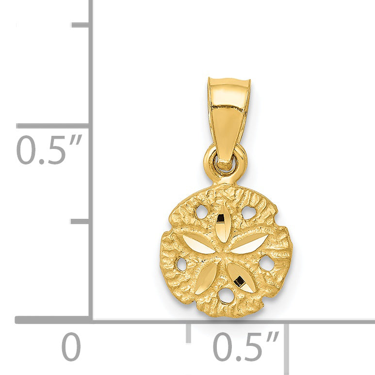 14K Sand Dollar Pendant K2931